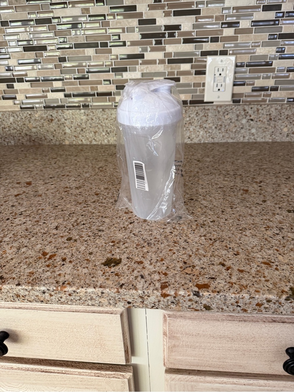 White Plastic Shaker Bottle - New